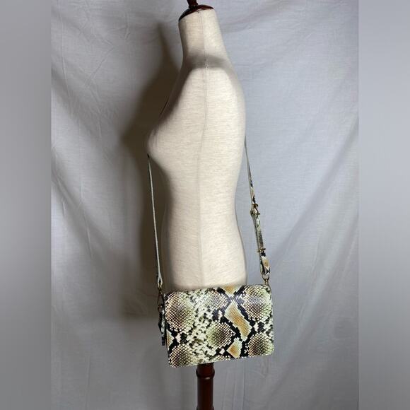 Madewell Flap Convertible Crossbody Snake Leather new with tags purse - Picture 4 of 13
